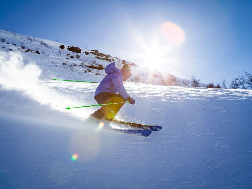 Skifahren Alpen